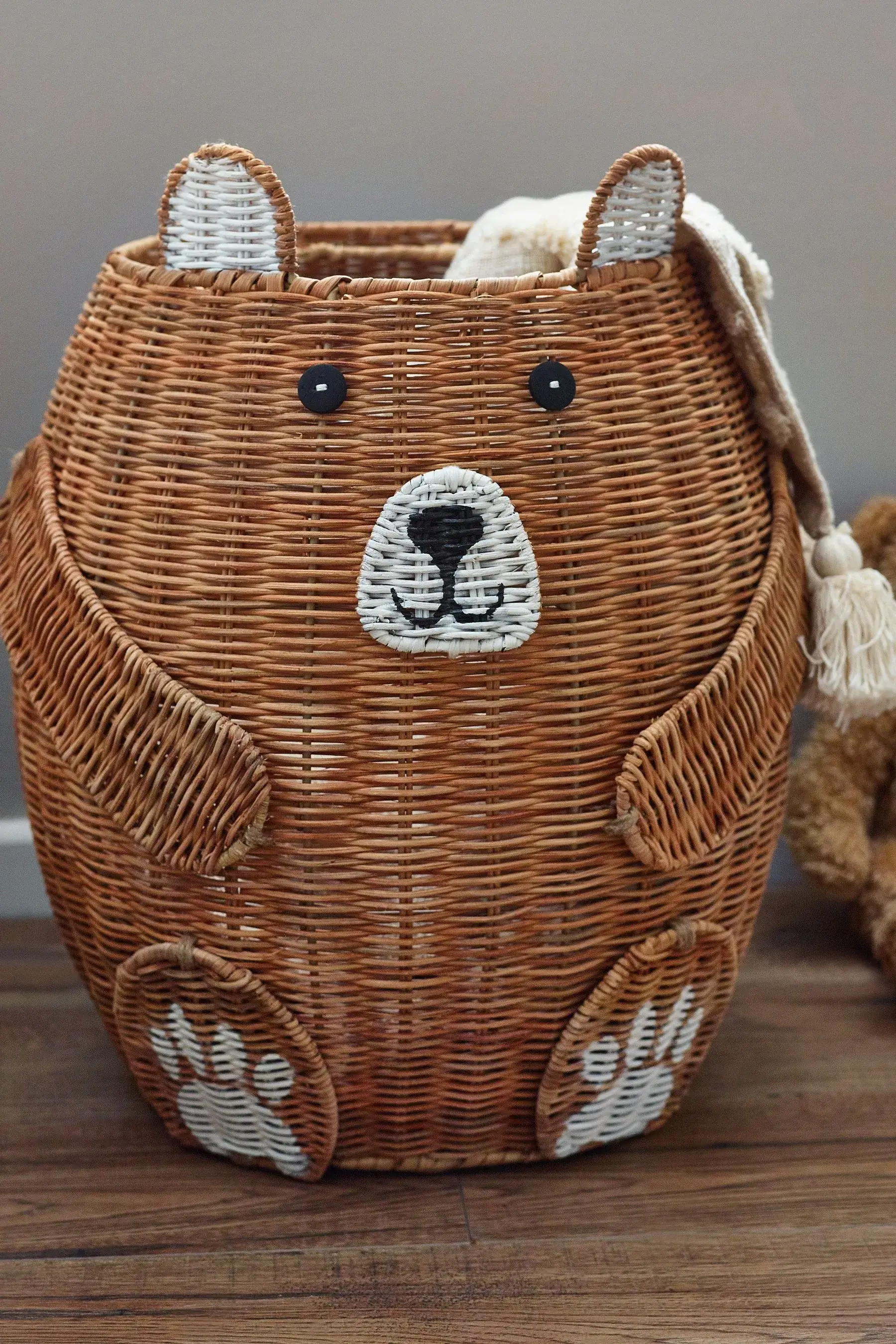 Storage Basket Bedside Table - Panda Style